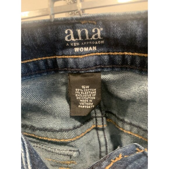 (D-106) Ana Womens Denim Jeans Size 16W Blue‎ Color - Picture 5 of 6